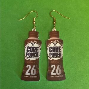 Core Power Chocolate Protein Earrings